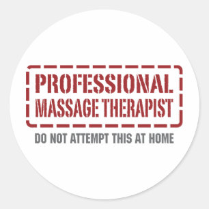 Professional Massage Therapist Classic Round Sticker