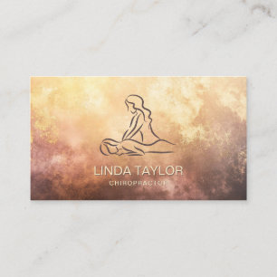 Professional Massage Therapist Lotus CHIROPRACTOR Business Card