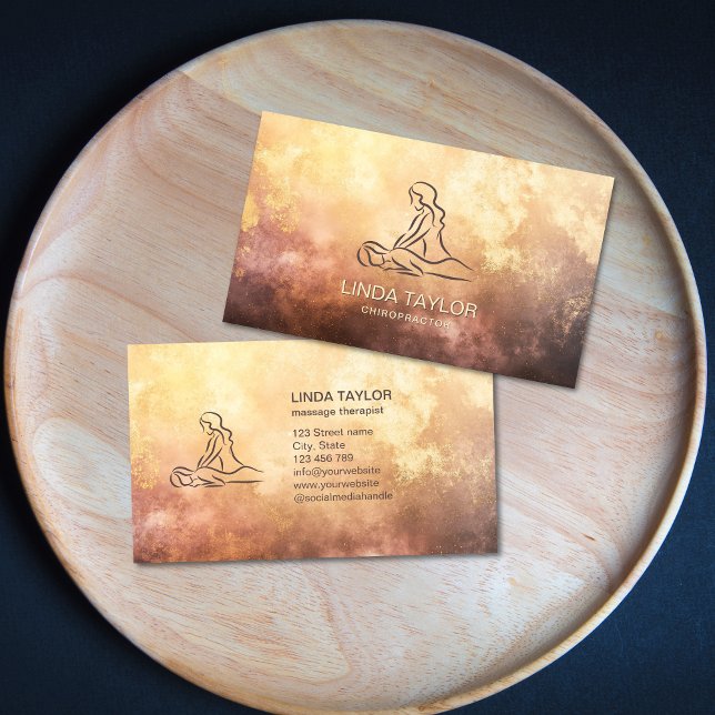 Professional Massage Therapist Lotus CHIROPRACTOR  Business Card (Creator Uploaded)