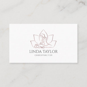 Professional Massage Therapist Lotus CHIROPRACTOR Business Card