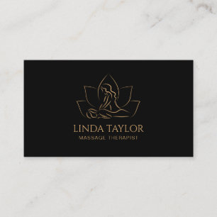 Professional Massage Therapist Lotus Spa Medical B Business Card
