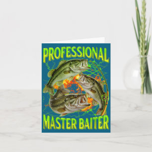 Professional Master Baiter Funny Fishing Meme Boot Card
