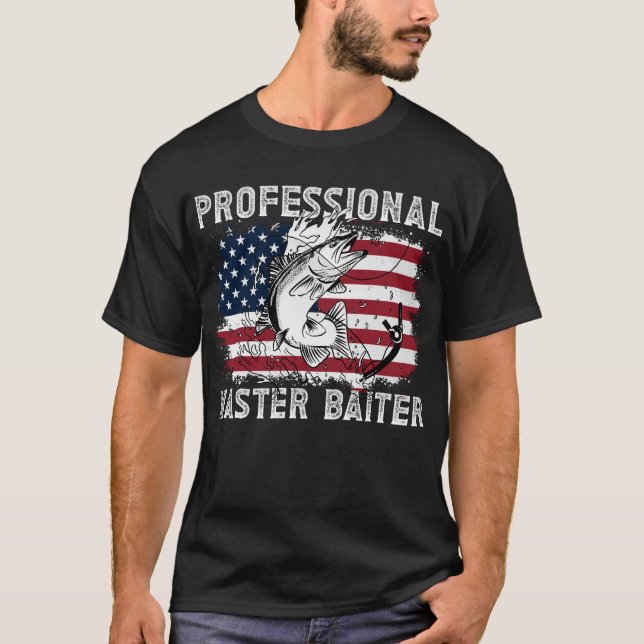 Professional Master Baiter Funny Fishing Men's T-Shirt (Front)