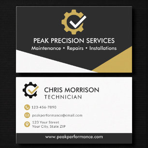 Professional Mechanic and Repair Services Business Card