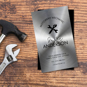 Professional Mechanic Featuring Wrench and spanner Business Card