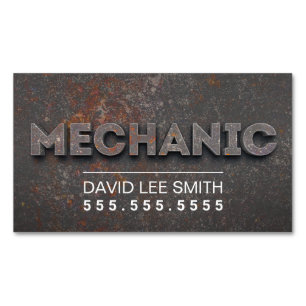Professional Mechanic Magnetic Business Card