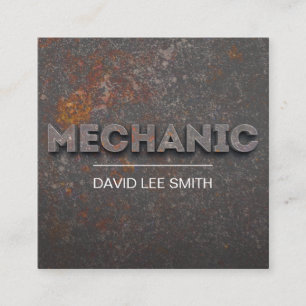 Professional Mechanic Square Business Card