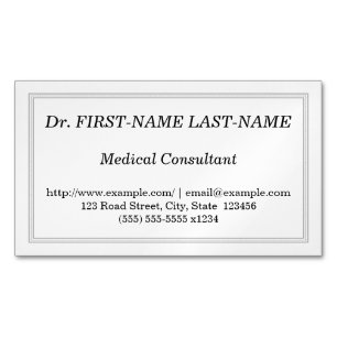 Professional Medical Consultant Business Card
