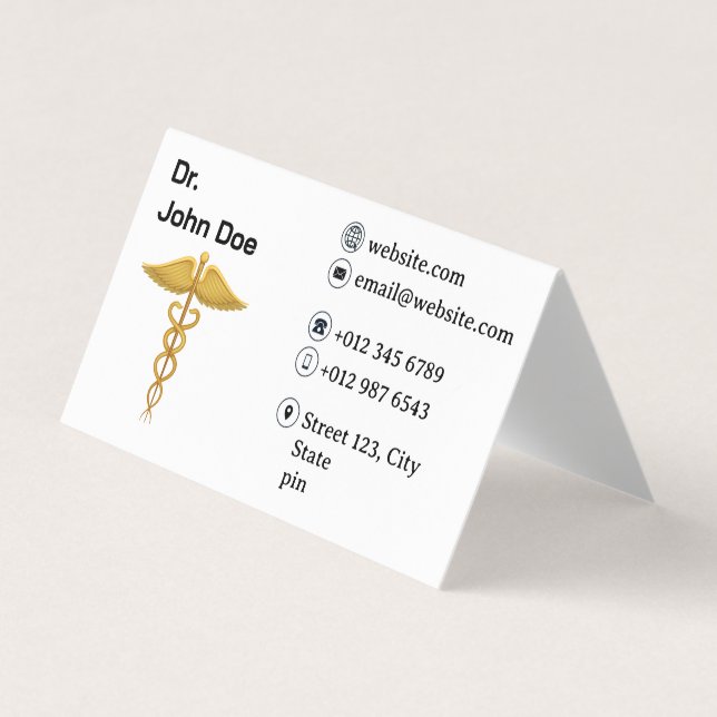  Professional Medical Doctor Business Card (Front)