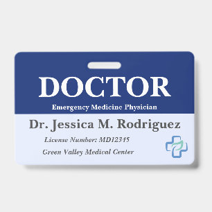 Professional Medical Doctor Surgeon Physician ID Badge