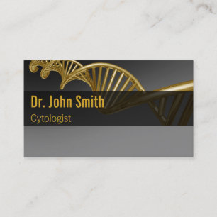 Professional Medical Luxury Gold DNA Strand Business Card