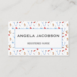 Professional Medical Registered Nurse Business Card