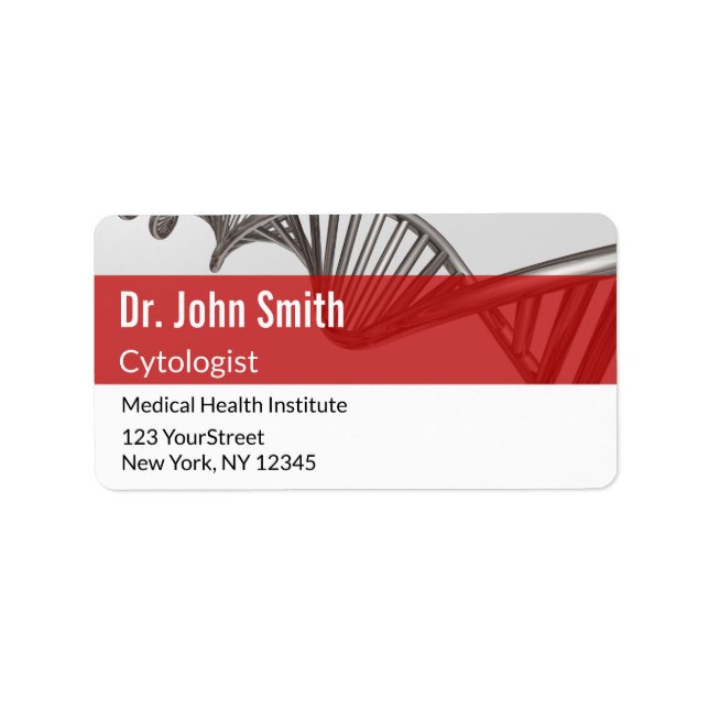 Professional Medical Science DNA Address Label (Front)