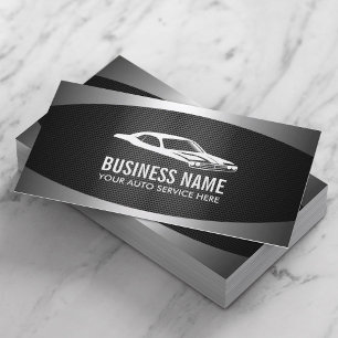 Professional Metal Background Car Automotive Business Card