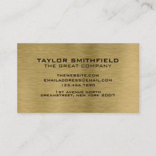Professional Metal Gold Modern Business Card