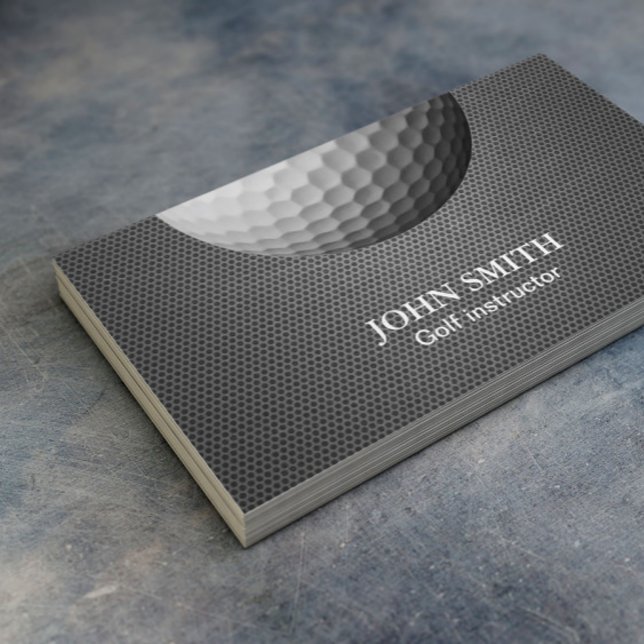 Professional Metal Mesh Texture Golf Business Card (Creator Uploaded)