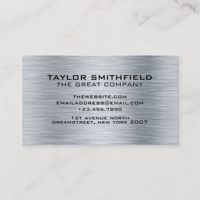 Professional Metal Modern Business Card (Front)