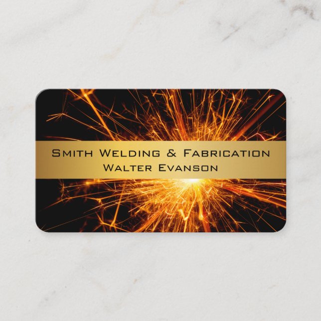Professional Metal Welding Fabrication Contractor  Business Card (Front)