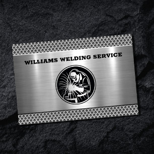 Professional Metal Welding Fabrication Contractor Business Card