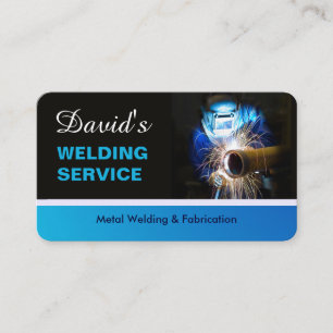 Professional Metal Welding Fabrication Contractor Business Card