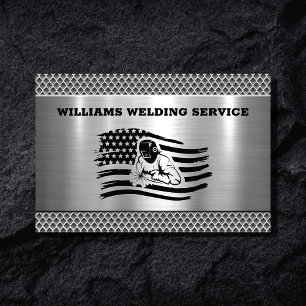 Professional Metal Welding Fabricator Contractor Business Card