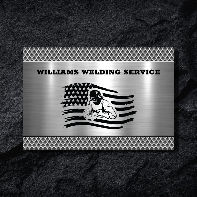 Professional Metal Welding Fabricator Contractor Business Card (Creator Uploaded)