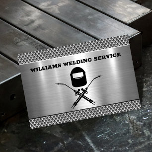 Professional Metal Welding Fabricator Contractor Business Card