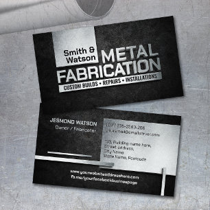 Professional Metal Works  - Metal Fabrication Business Card