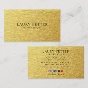 Professional metallic look business card