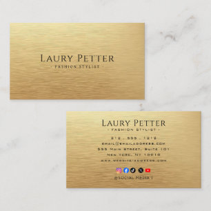 Professional metallic look business card