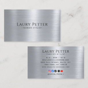 Professional metallic look business card