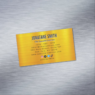 Professional Metallic Look Magnetic Business Card