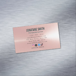 Professional  Metallic Look  Magnetic Business Card