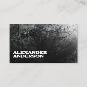 Professional Minimal Black Scribble Business Card