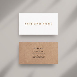 Professional Minimal Light Brown Kraft Consultant Business Card
