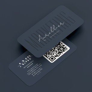 Professional Minimal Marketing Charcoal Modern Business Card