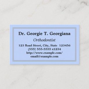 Professional & Minimal Orthodontist Business Card