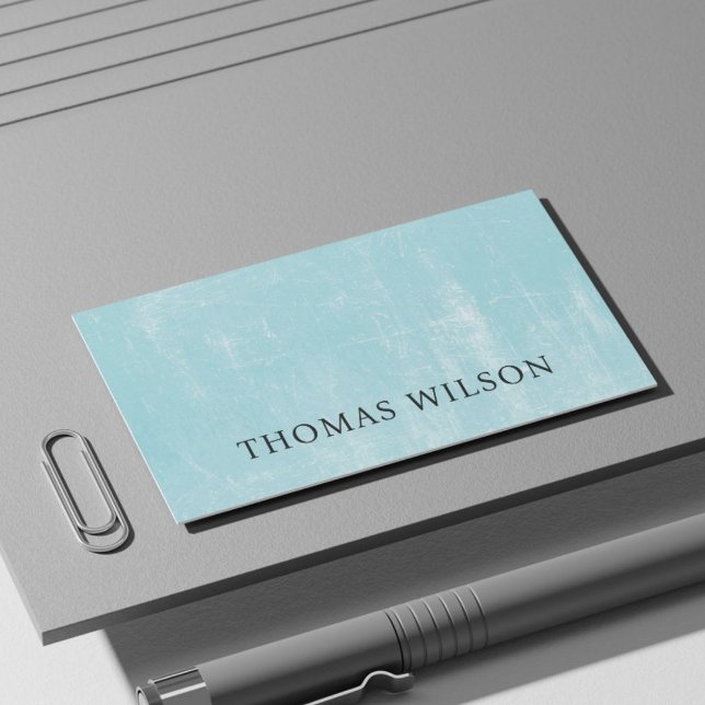 Professional Minimal Texture Blue White Consultant Business Card (Creator Uploaded)