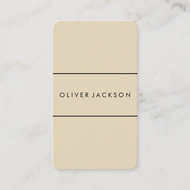 Professional Minimalist Accent Lines Business Card (Front)
