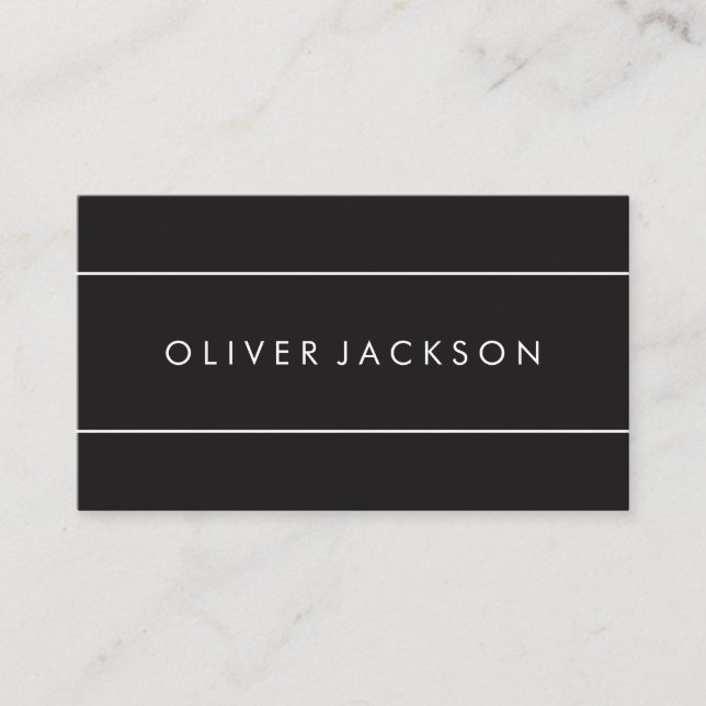 Professional Minimalist Accent Lines Business Card (Front)