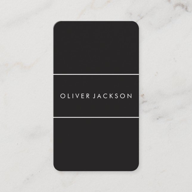 Professional Minimalist Accent Lines Business Card (Front)