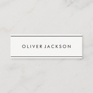 Professional Minimalist Accent Lines Mini Business Card