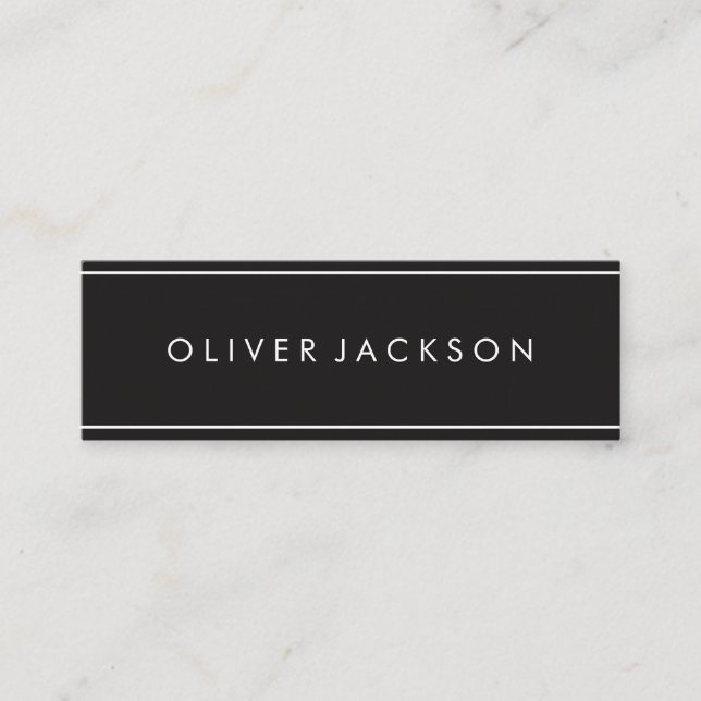 Professional Minimalist Accent Lines Mini Business Card (Front)