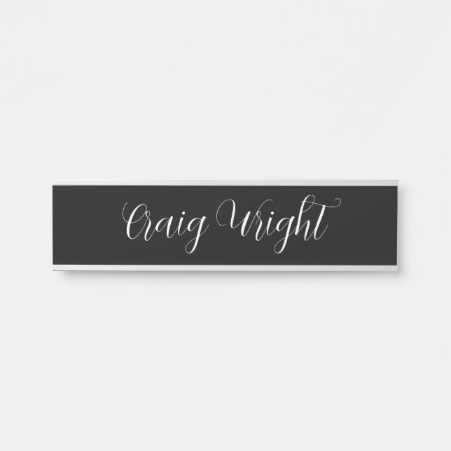 Professional Minimalist Add Name Personalised Door Sign (Front)