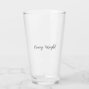 Professional Minimalist Add Name Personalised Glass