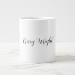 Professional Minimalist Add Name Personalised Large Coffee Mug<br><div class="desc">Choose from Different Types and Sizes. Stylish Classical Simple Template For All Needs.</div>