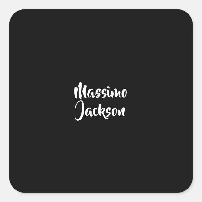 Professional Minimalist Add Name Personalised Square Sticker (Front)
