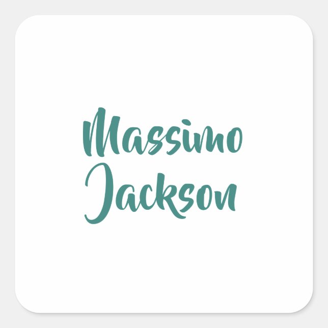 Professional Minimalist Add Name Personalised Square Sticker (Front)