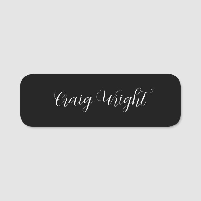 Professional Minimalist Add Name Personalised Tag (Front)
