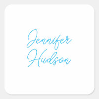 Professional minimalist azure blue calligraphy